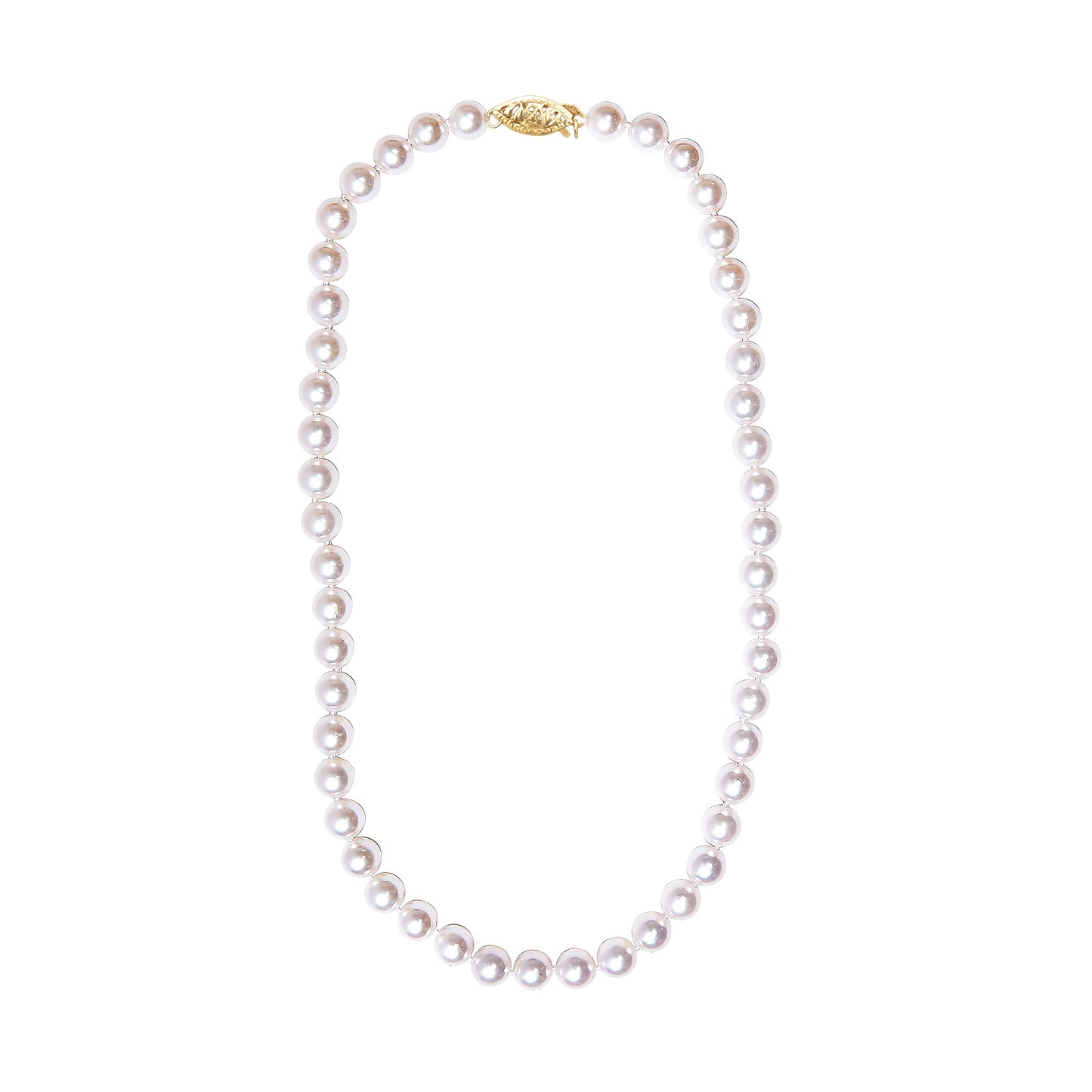 Collier en perles Akoya en or jaune 14K