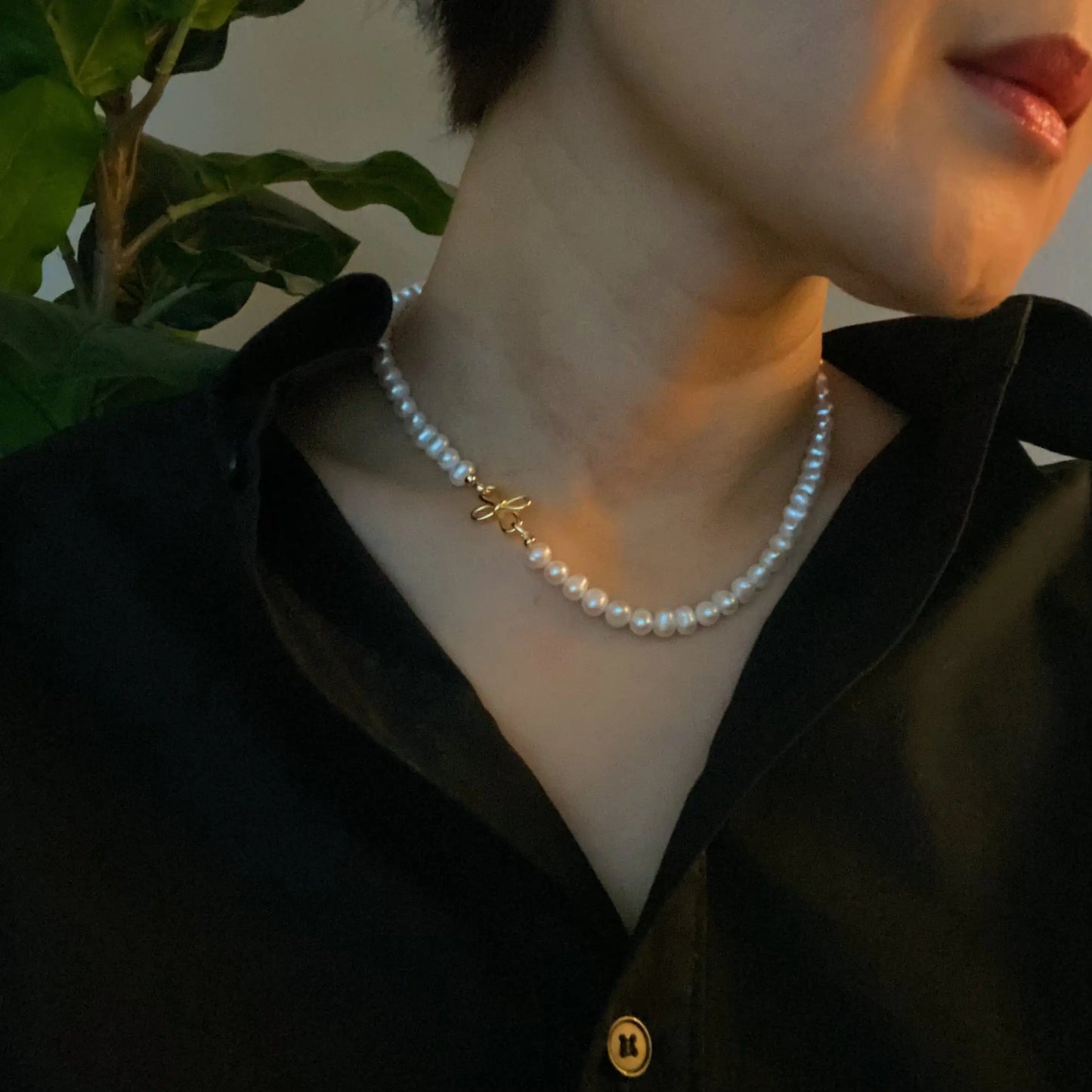 Collar de Perlas Genuine Clover Clasp