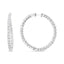 Pendientes de aro curvados de diamantes en oro blanco de 18 quilates