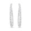 Pendientes de aro curvados de diamantes en oro blanco de 18 quilates