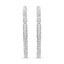 18K White Gold 2.00 Cttw Round-Cut Diamond Hoop Earrings