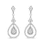 Boucles d'oreilles pendantes en diamant en or blanc 18K en forme de goutte