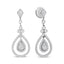 Boucles d'oreilles pendantes en diamant en or blanc 18K en forme de goutte