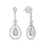 Boucles d'oreilles pendantes en diamant en or blanc 18K en forme de goutte