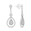 Boucles d'oreilles pendantes en diamant en or blanc 18K en forme de goutte