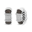 Boucles d'oreilles créoles huggie en argent sterling plaqué or blanc 18K avec diamants