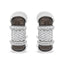Boucles d'oreilles créoles huggie en argent sterling plaqué or blanc 18K avec diamants