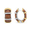 18K Gold Flash Plated Sterling Silver Huggie Hoop Earrings with Diamonds
