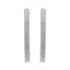 Boucles d'oreilles créoles semi-éternité en diamants pavés en or blanc 18K