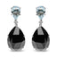 18K White Gold Diamond & Gemstone Dangle Earrings