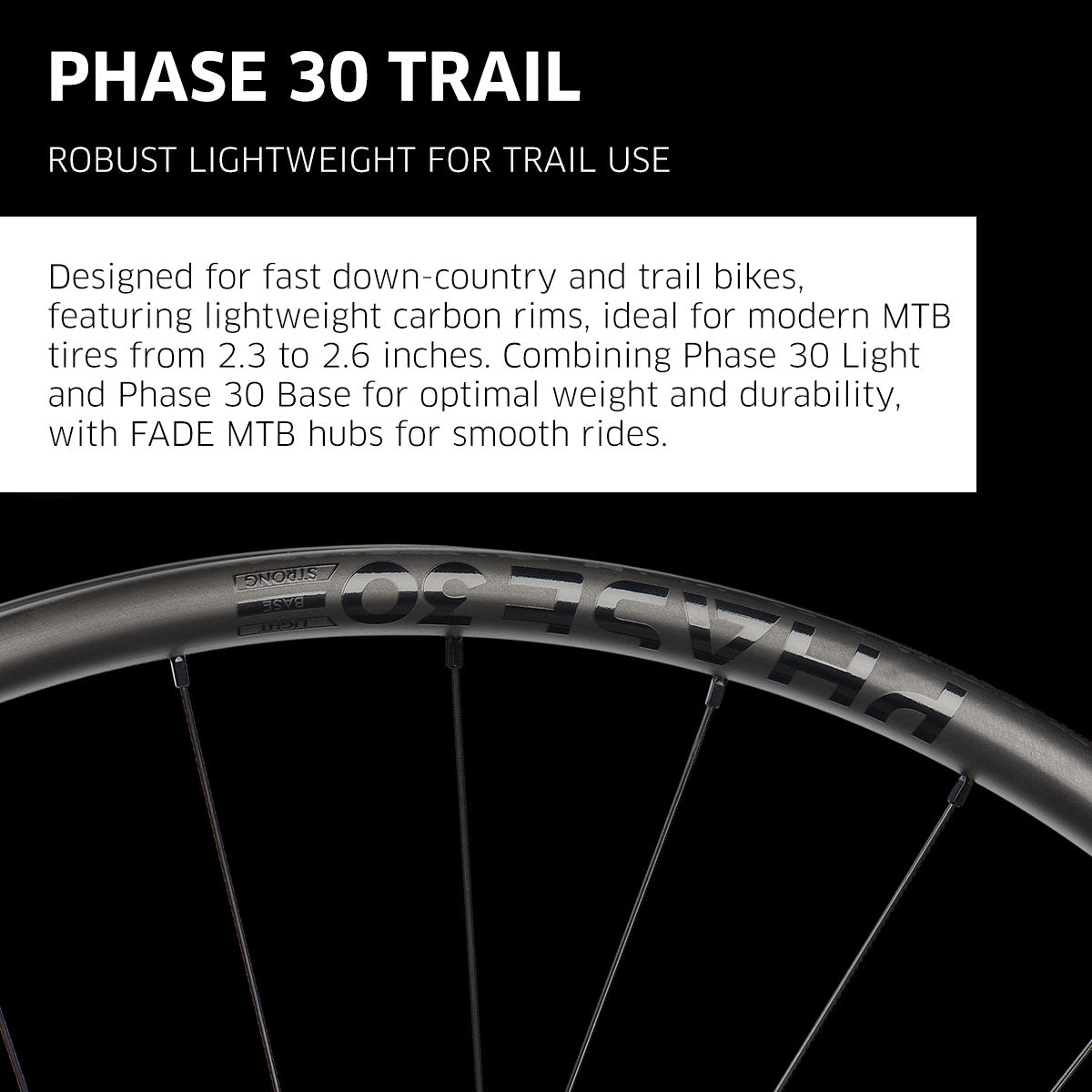 NEWMEN Phase 30 Base Rear Wheel for Trail Cycling