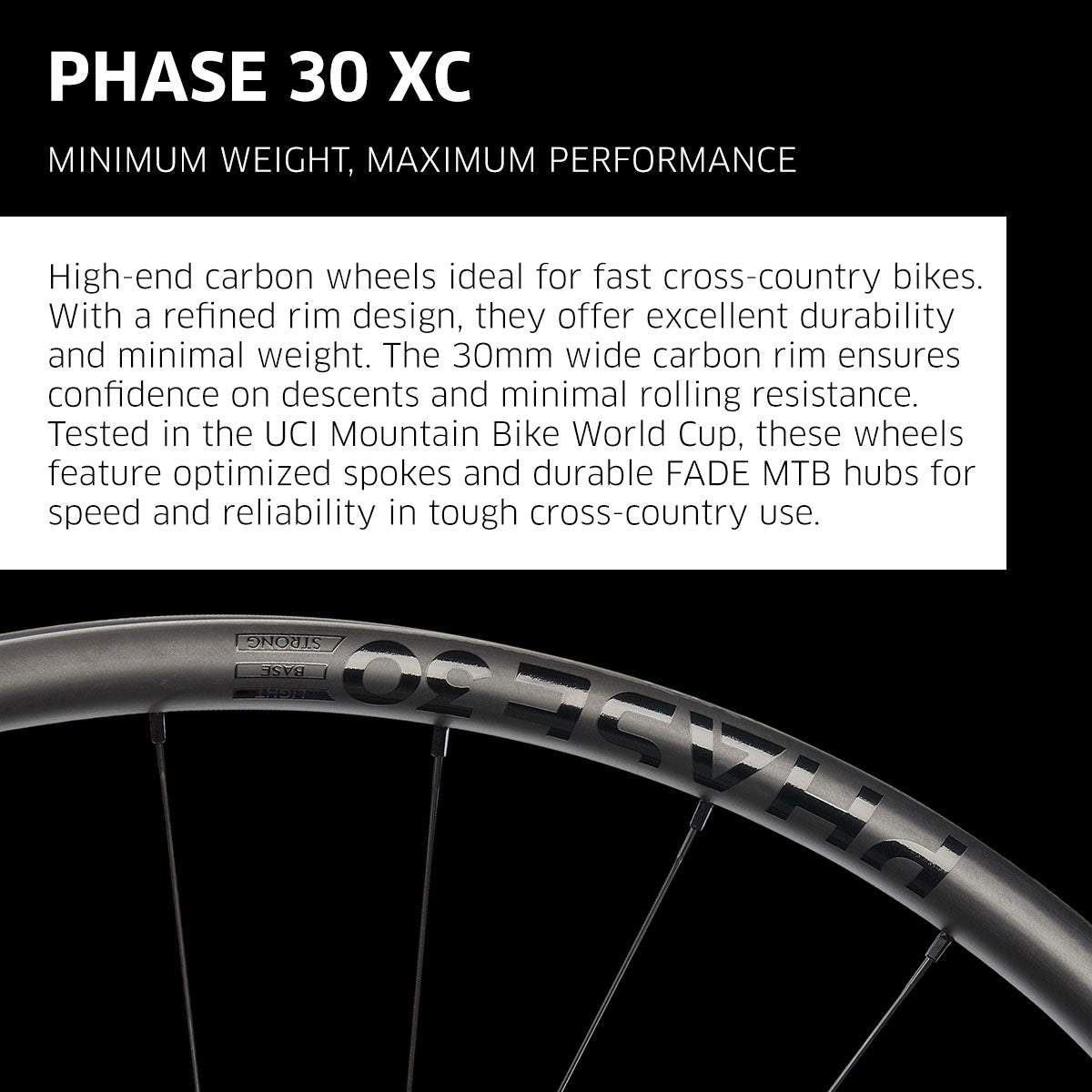 NEWMEN Phase 30 Light Front Wheel for Cross Country Cycling