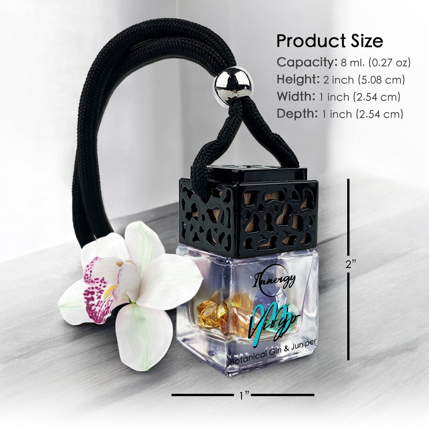 Virgo Zodiac Crystal-Infused Car Diffuser - 8ml Air Freshener - Korvel