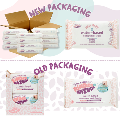 Kinder by Nature 100% Biodegradable Water-Based Baby Wipes - 672 Count (12 packs of 56 wipes) - Korvel