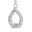 Sterling Silver Y Necklace with Created Blue Sapphire & Diamonds