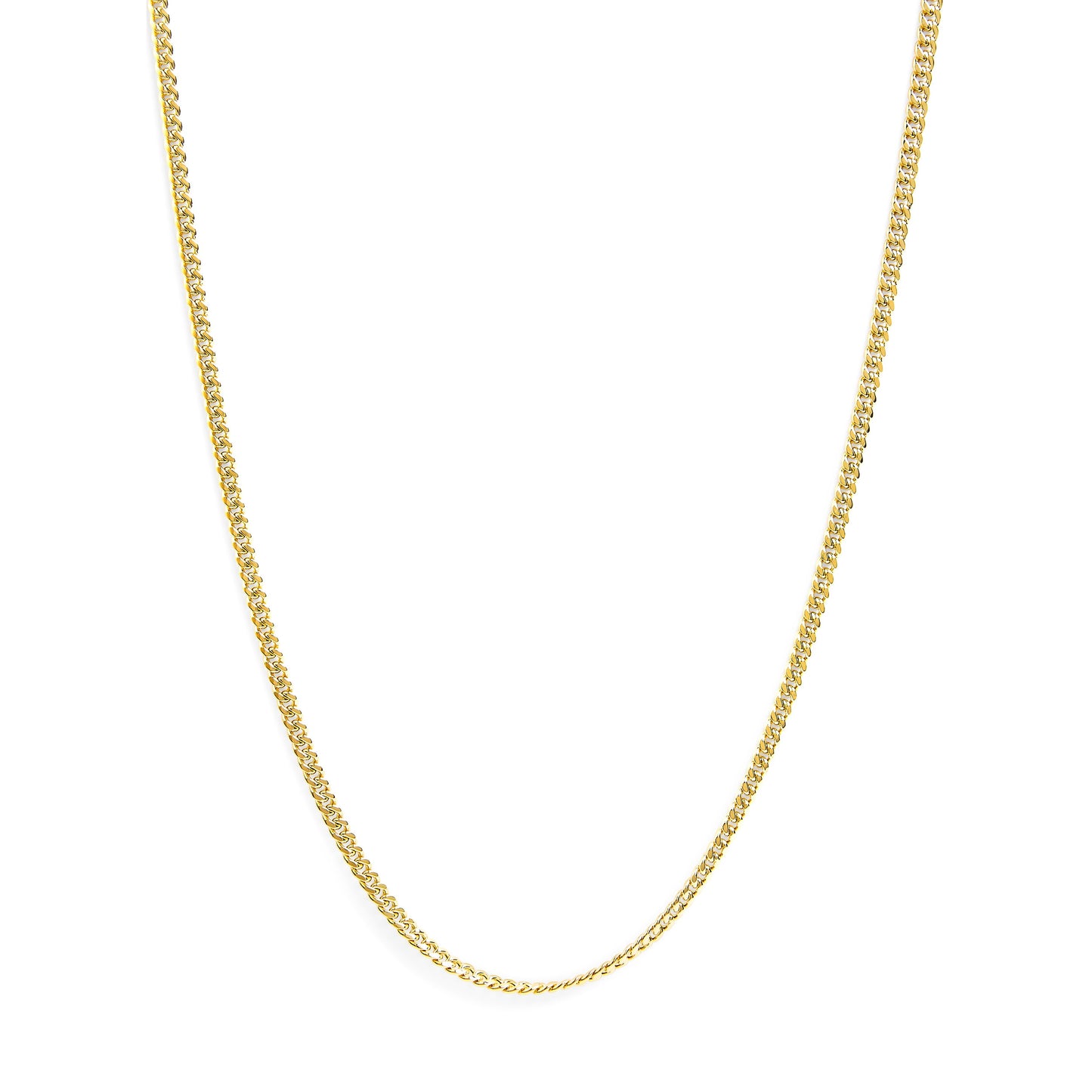 Collier en chaîne cubaine Miami en or jaune 14K de 4,5 mm - 22 pouces