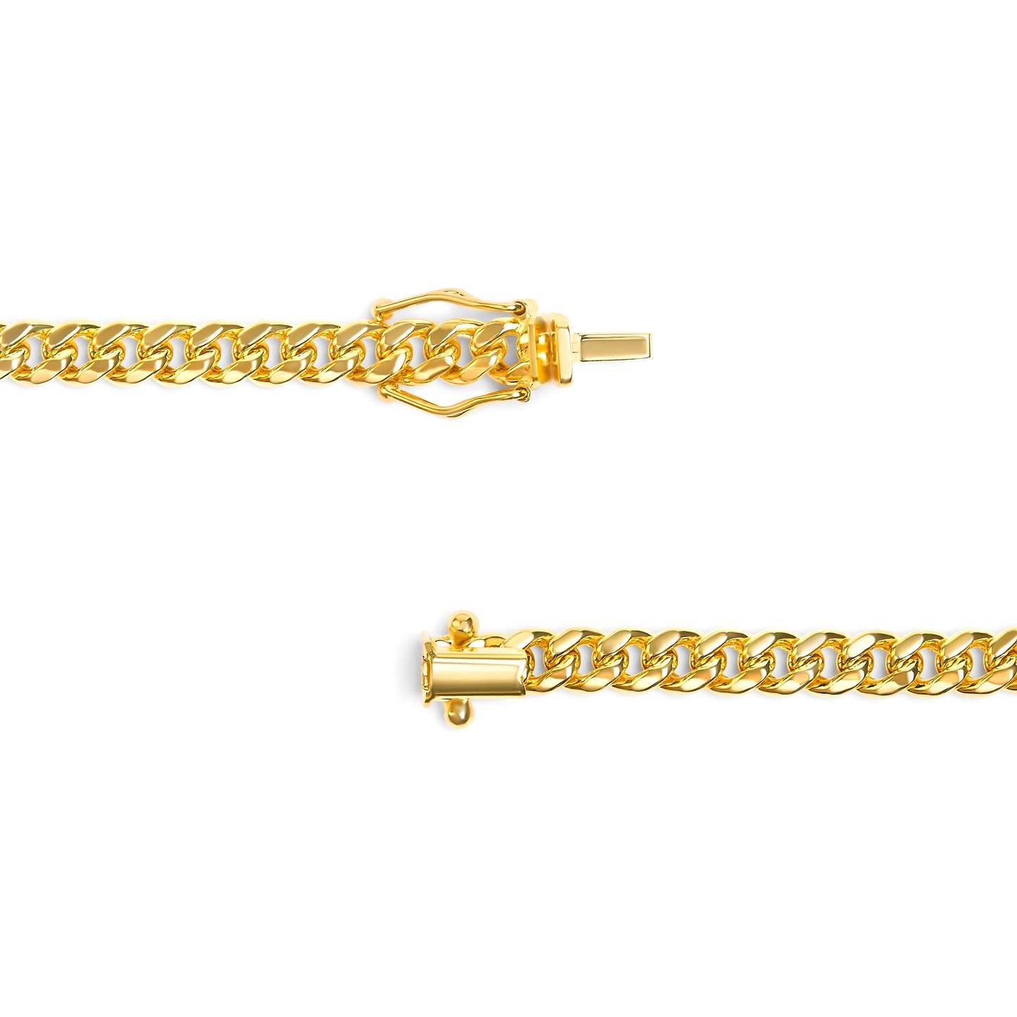 Collier en chaîne cubaine Miami en or jaune 14K de 4,5 mm - 22 pouces