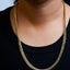Collier en chaîne cubaine de Miami classique en or jaune 14K semi-solide - 22 pouces