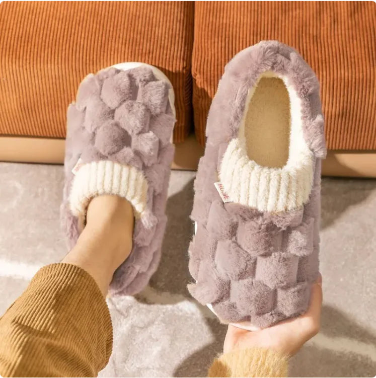 Zapatillas de Invierno de Algodón Acogedor para Mujeres