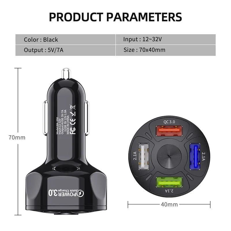 Dual USB Car Mobile Phone Charger
