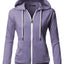 Sudadera con cremallera ligera GIVON para mujeres - Lavanda