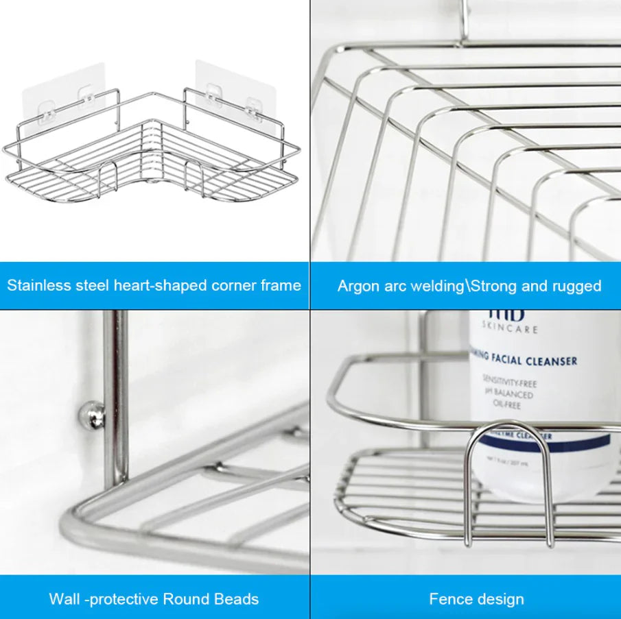 Triangular Shower Caddy Shelf - Premium Bathroom Organizer