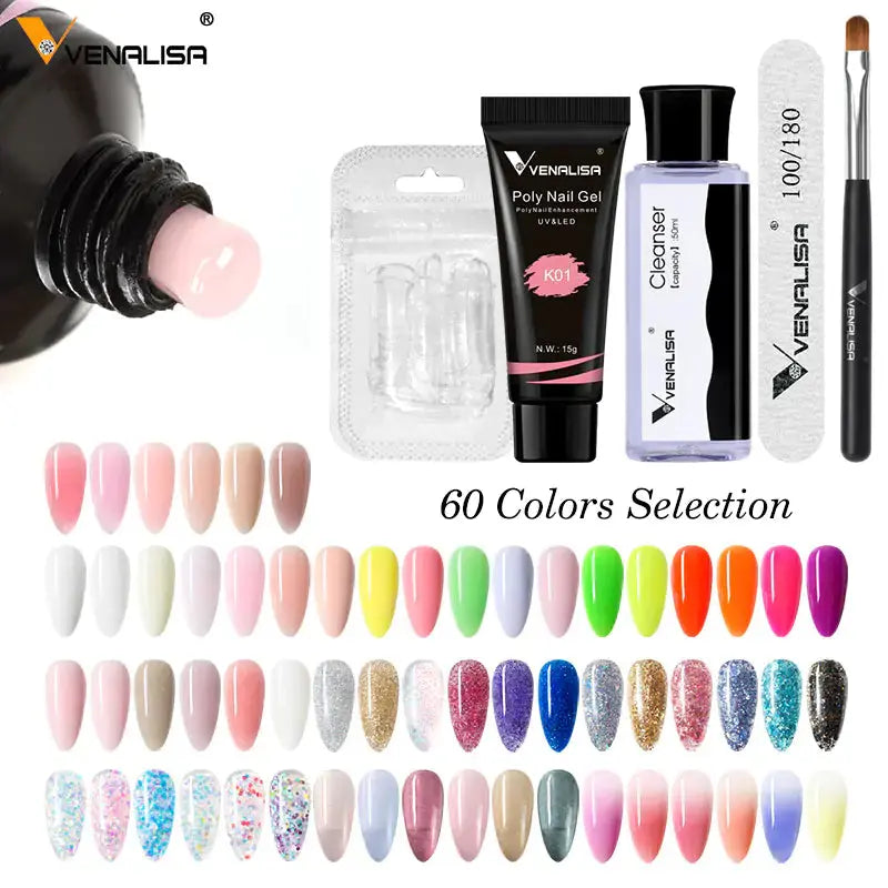 Kit de Gel de Uñas Venalisa - 12 Colores Vibrantes para Manicuras Impresionantes