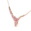 18K Rose Gold Brown Diamond & Pink Sapphire Cascade Necklace