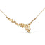 Collar Cascada de Diamantes Marrones y Zafiros Amarillos en Oro Amarillo de 18K