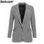 Blazer de Mujer a Cuadros Elegante