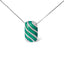 Collar con colgante de diamante y esmalte turquesa de plata esterlina .925