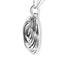 .925 Sterling Silver Endless Wave Swirl Pendant Necklace