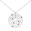 Pendentif en or blanc 18K avec diamants et rubis