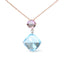 18K White & Rose Gold Diamond Accent Pendant Necklace