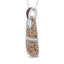 .925 Sterling Silver Brown Enamel Diamond & Sapphire Pendant Necklace