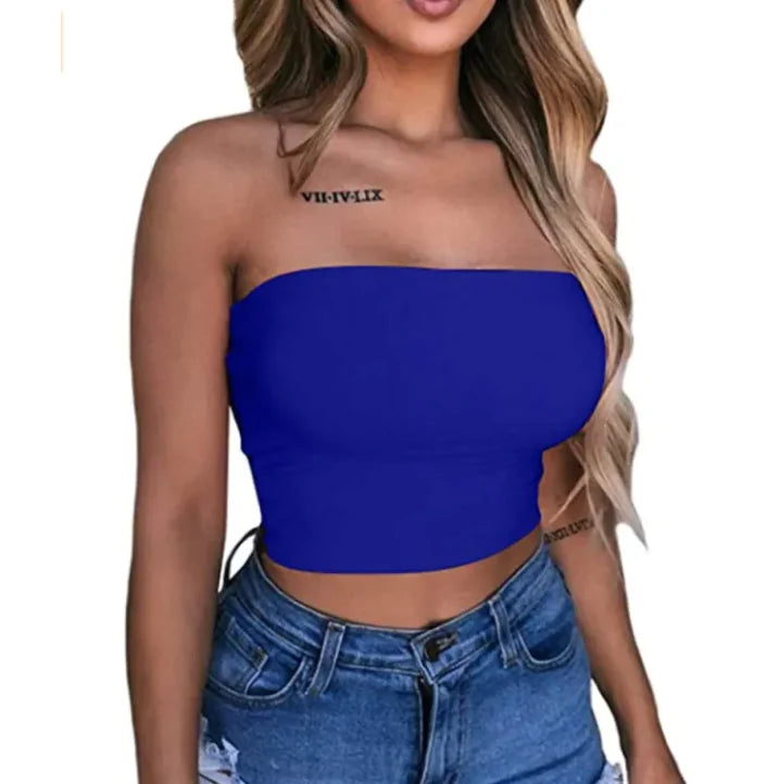 Stylish Exposed Belly Button Wrap Tank Top