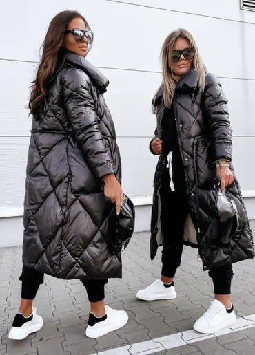 Abrigo Largo Elegante de Invierno para Mujeres