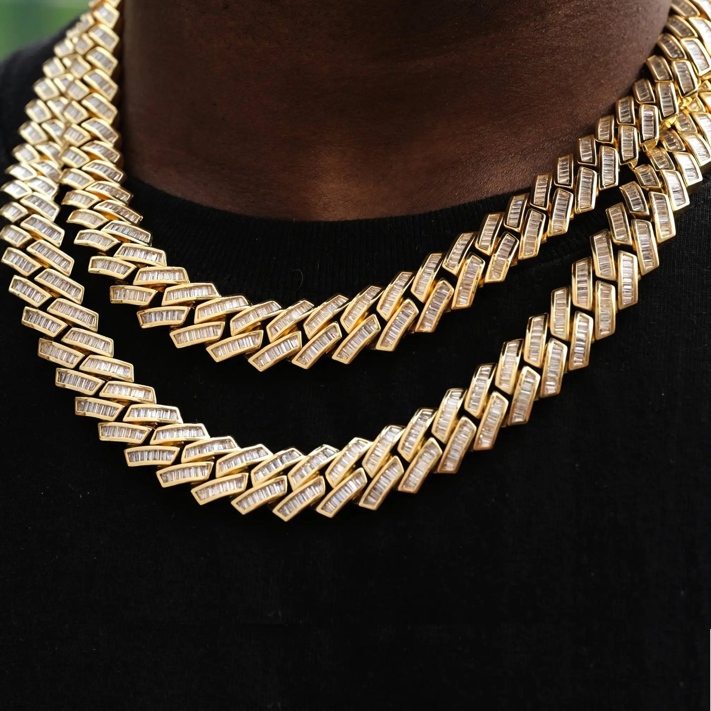 Collier Cubain avec Pierres Baguette