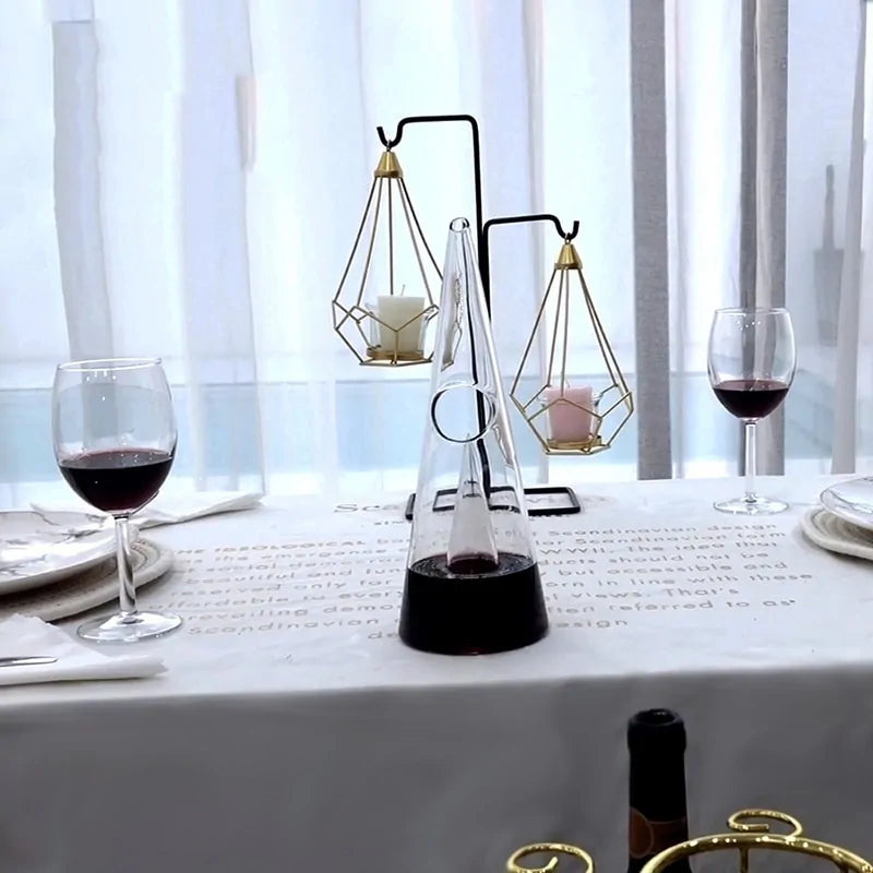 Decantador de Vino Transparente Elegante