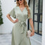 Robe Maxi à Encolure en V et Fente