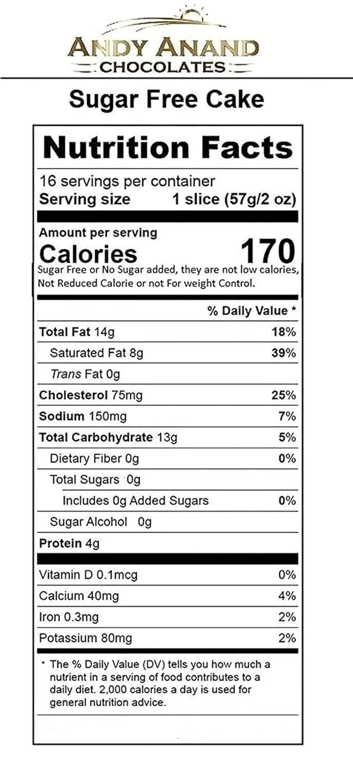 Andy Anand Sugar Free Cookies & Cream Cake - 9" Gourmet Delight