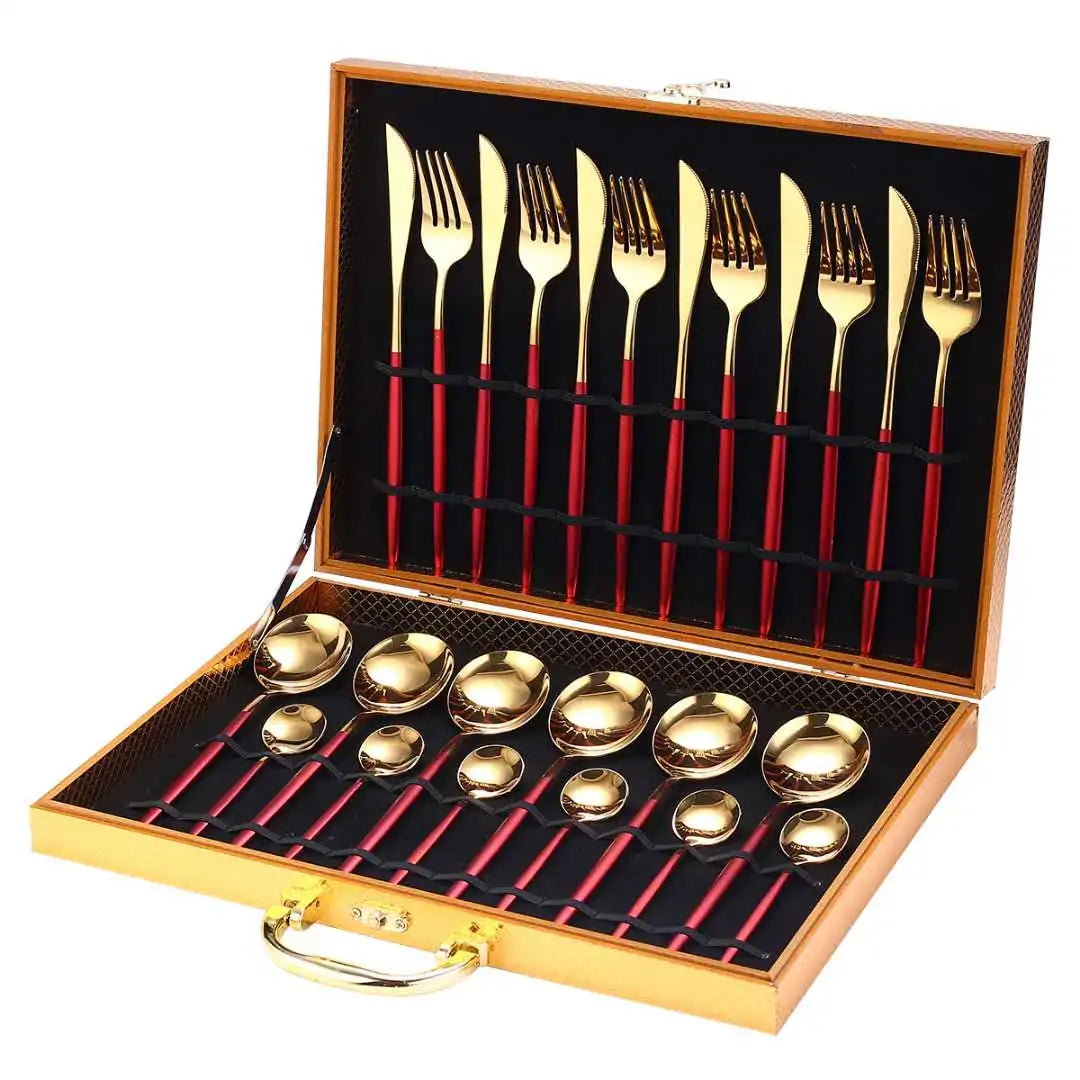 24 Pieces Luxury Cutlery Set for Elegant Dining
