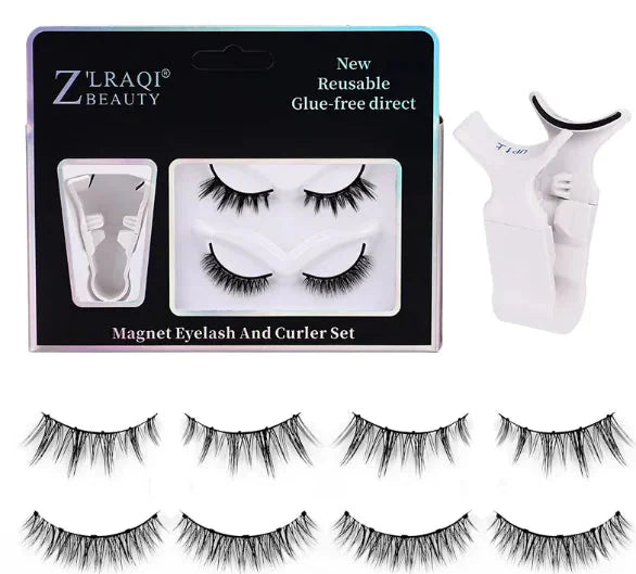 Magnetic Suction False Eyelashes - Non Adhesive & Thick