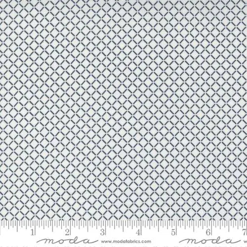 Nantucket Summer Cream Navy Sail Check Plaids Fabric - 44"/45" Per Yard
