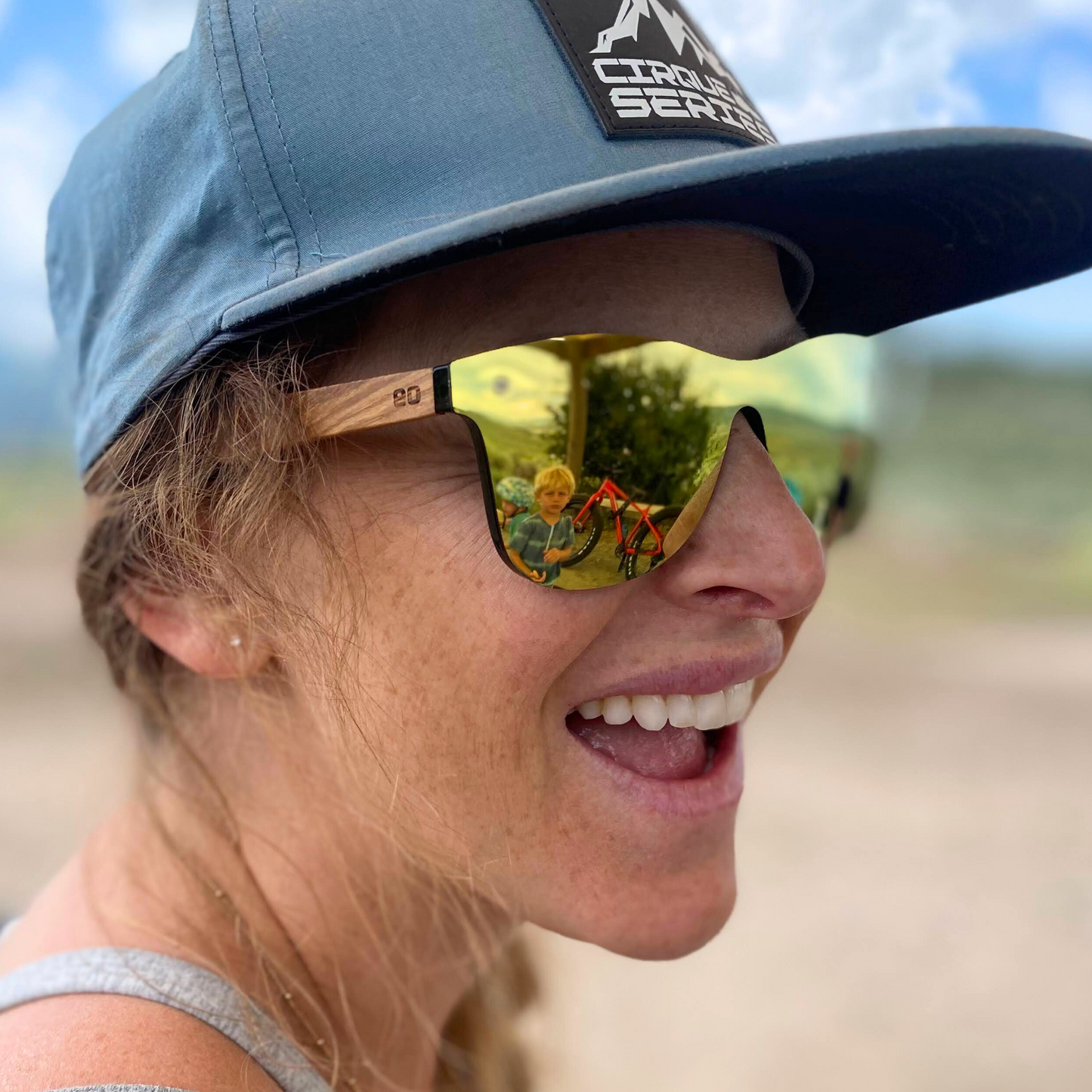 Natalia Sunglasses in Zebrawood