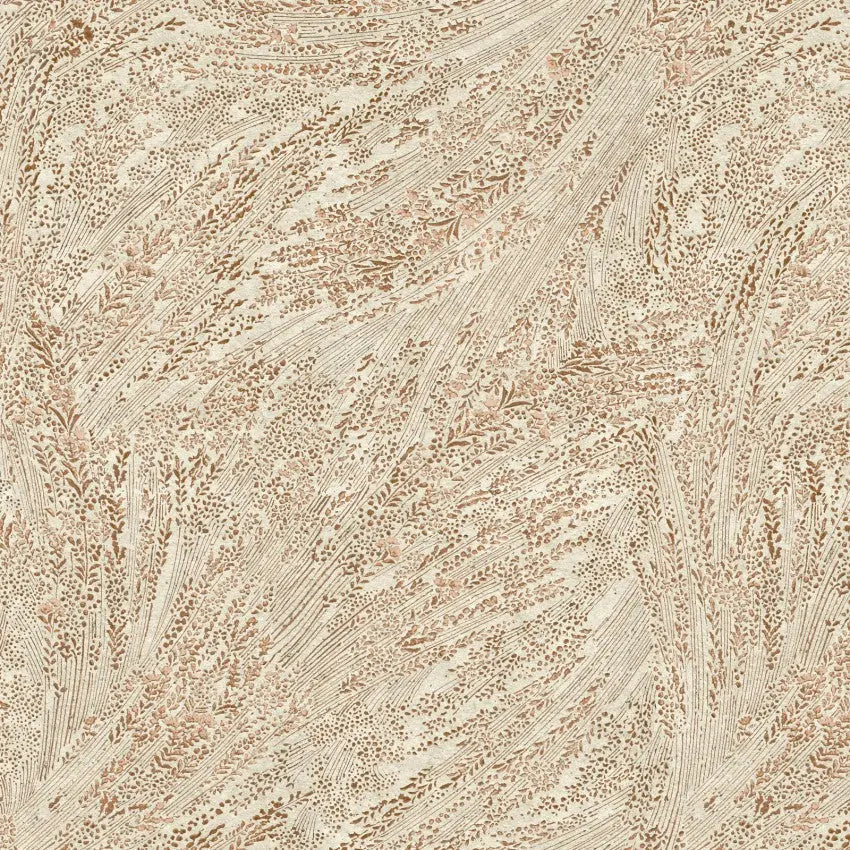 Natural Beige Meadow Breeze Cotton Wideback Fabric per Yard