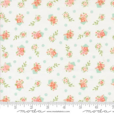 Natural Abloom Cloud Birdhouses Fabric - 44"/45" Per Yard