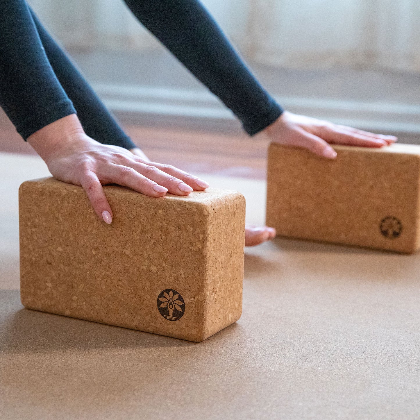 Premium Cork Yoga Block Set for Enhanced Stability - Korvel