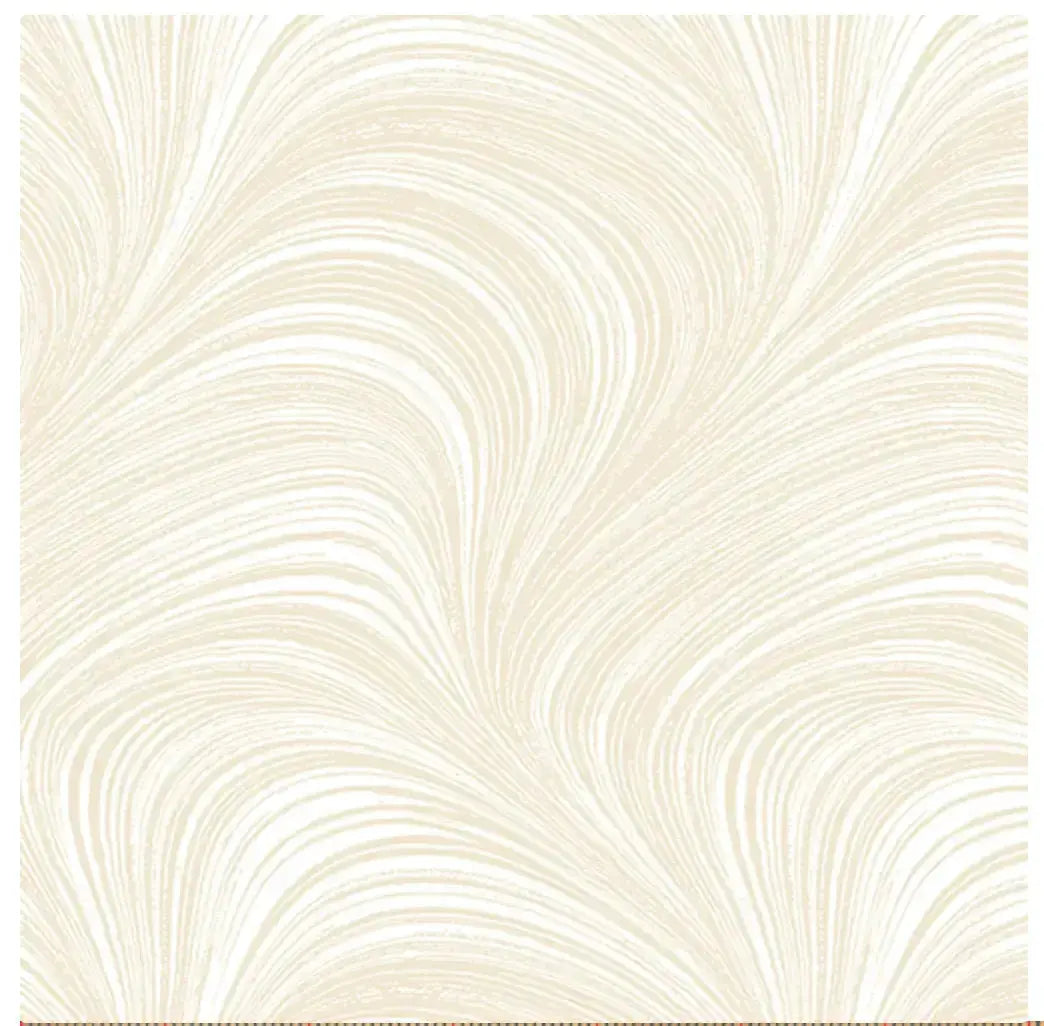 Tela de Franela Ancha de Textura de Olas en Color Crema Natural por Yarda