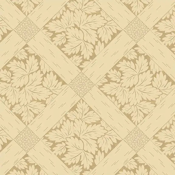 Tissu en coton Vintage Charm Tan Naturel Largeur 108/110 pouces